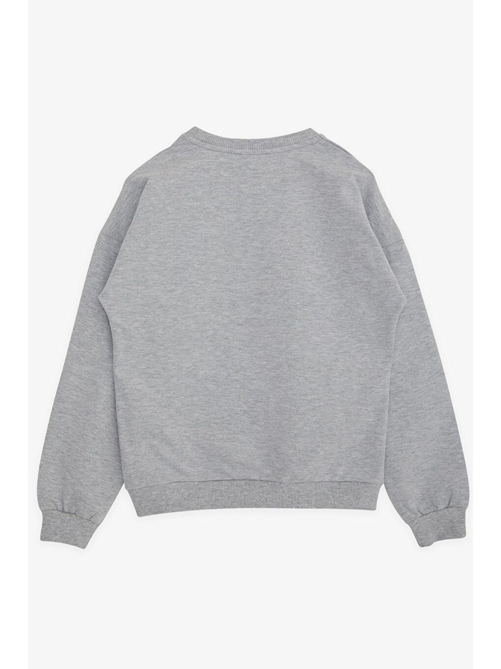 Kız Çocuk Sweatshirt Şaşkın Kız Baskılı Gri Melanj (9-14 Yaş)-1