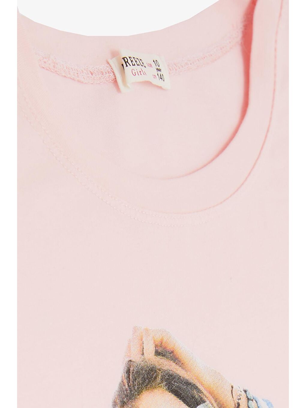 Kız Çocuk Tişört Havalı Rockçı Kız Baskılı Pembe (9-16 Yaş)-2