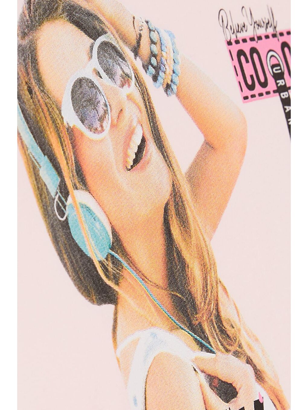 Kız Çocuk Tişört Havalı Rockçı Kız Baskılı Pembe (9-16 Yaş)-3