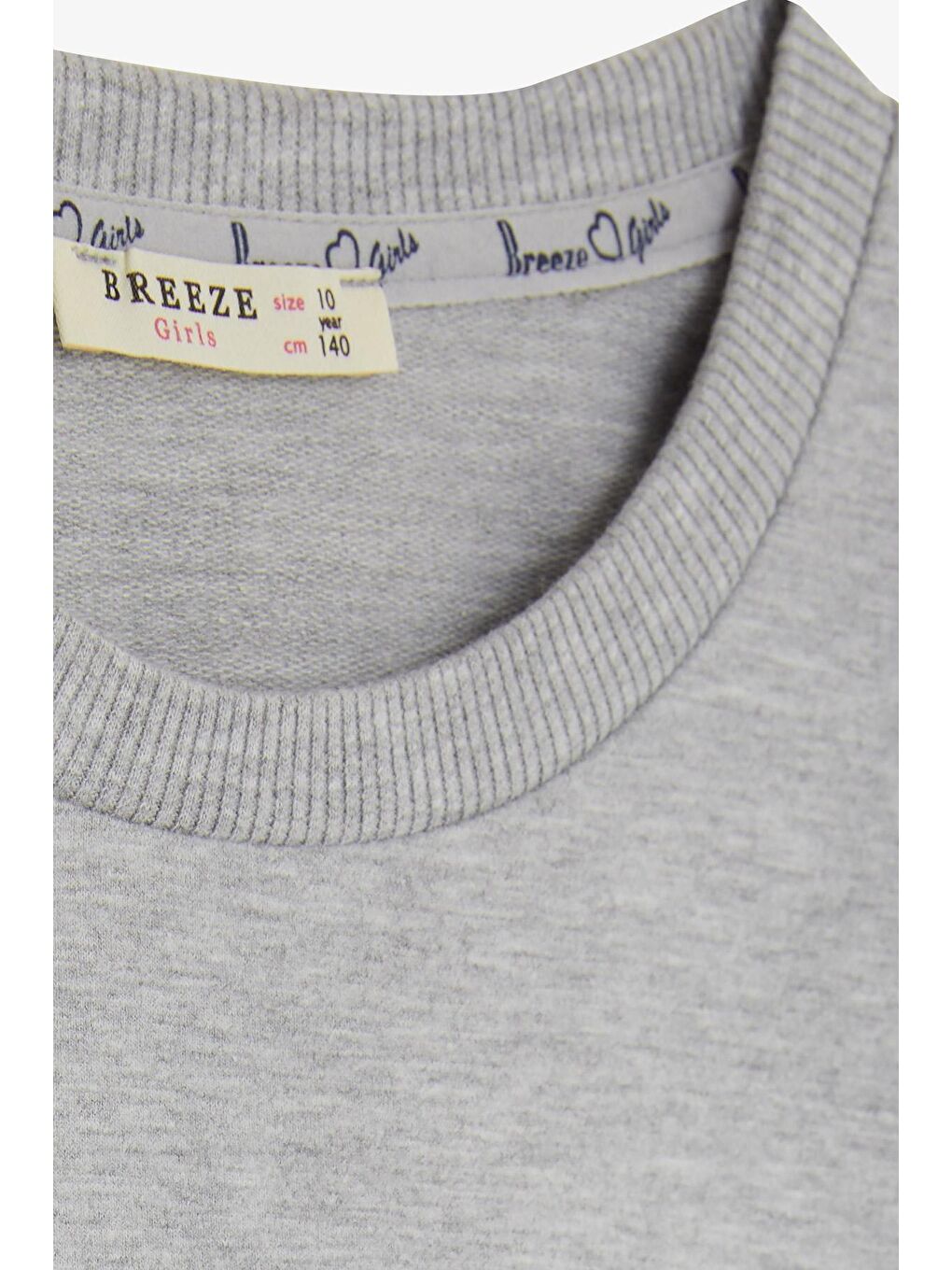 Kız Çocuk Sweatshirt Şaşkın Kız Baskılı Gri Melanj (9-14 Yaş)-2