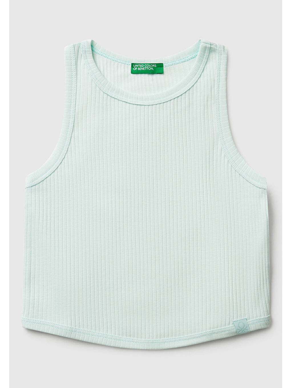 Turkuaz Kız Çocuk Su Yeşili Fitilli Crop Atlet