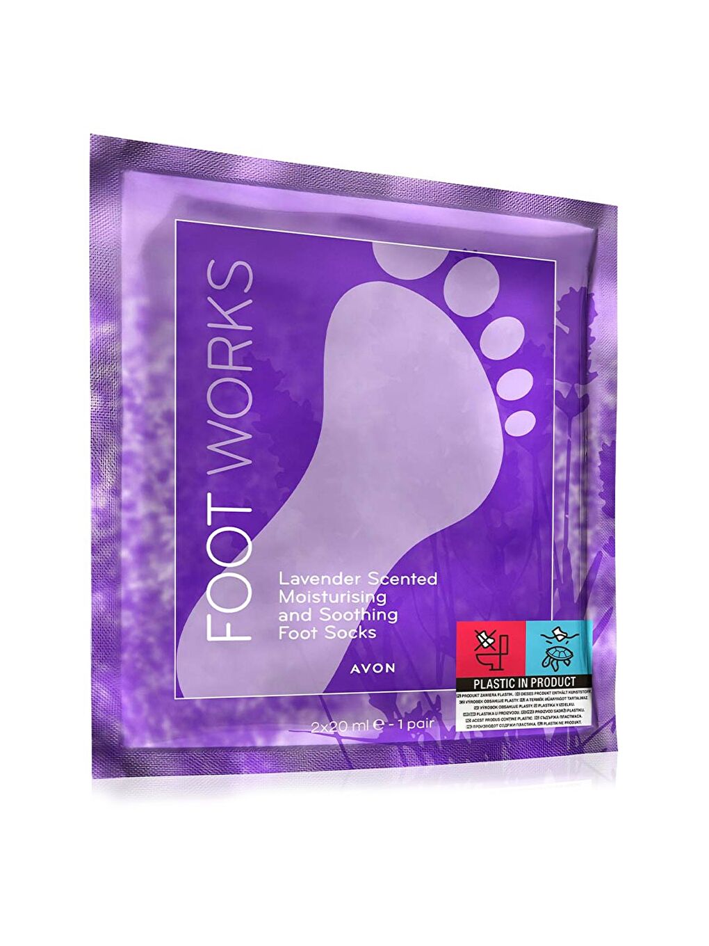 AVON Renksiz Foot Works Lavanta Kokulu Nemlendirici ve Rahatlatıcı Ayak Çorabı