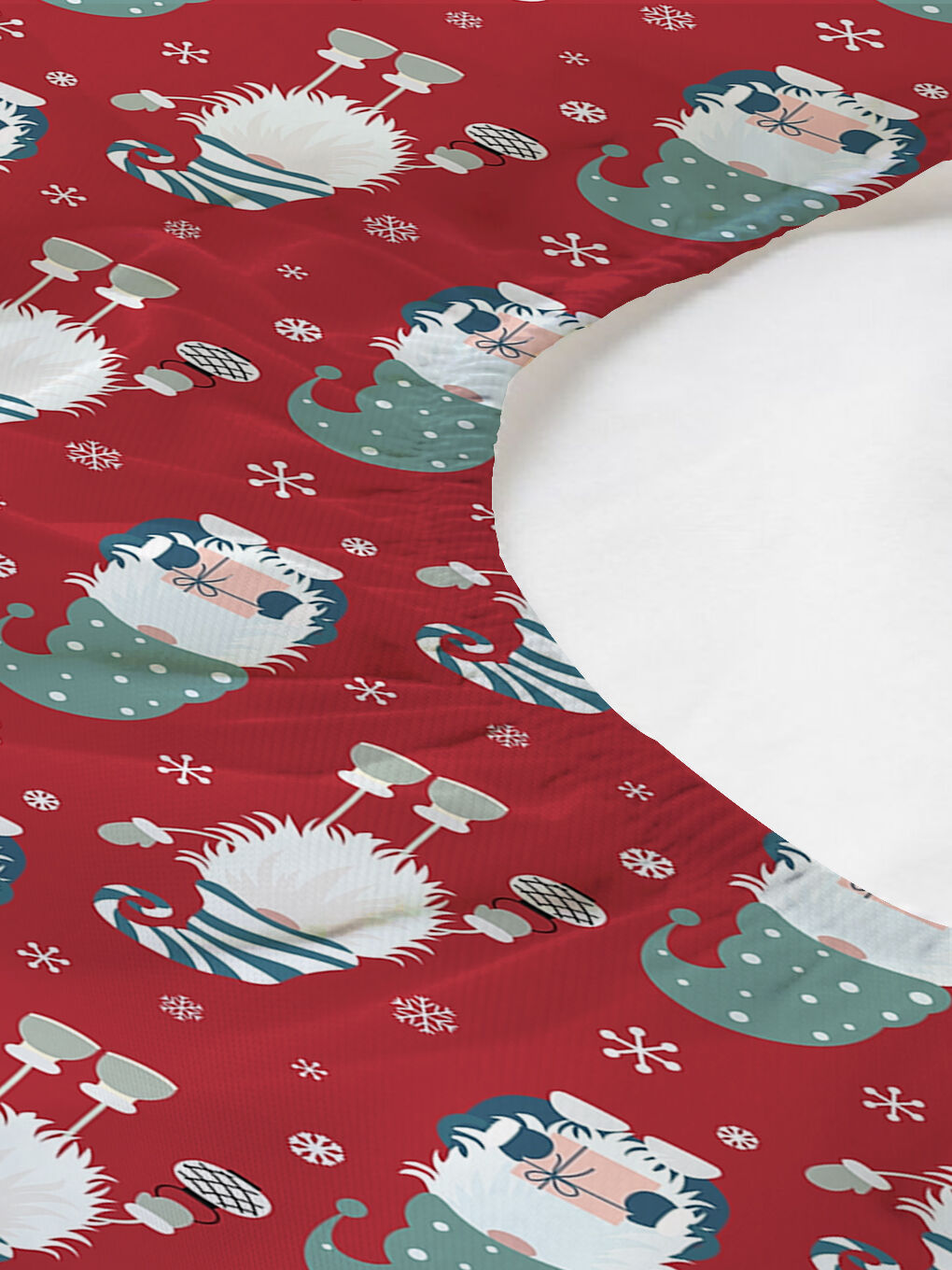 Karışık Yılbaşı Desenli Tek Kişilik Baskılı Lastikli Çarşaf Takımı– 100x200cm-1