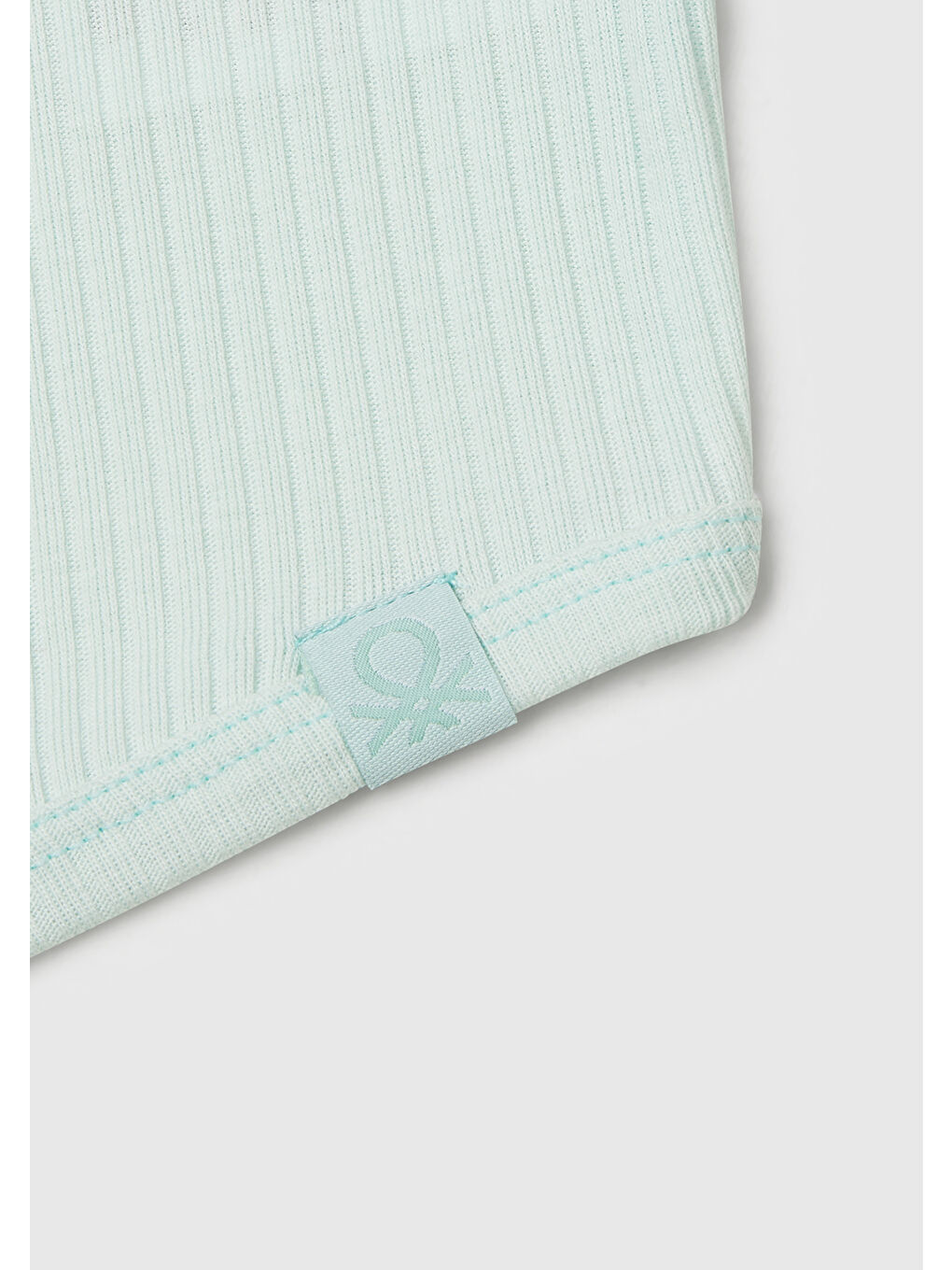 Turkuaz Kız Çocuk Su Yeşili Fitilli Crop Atlet-2