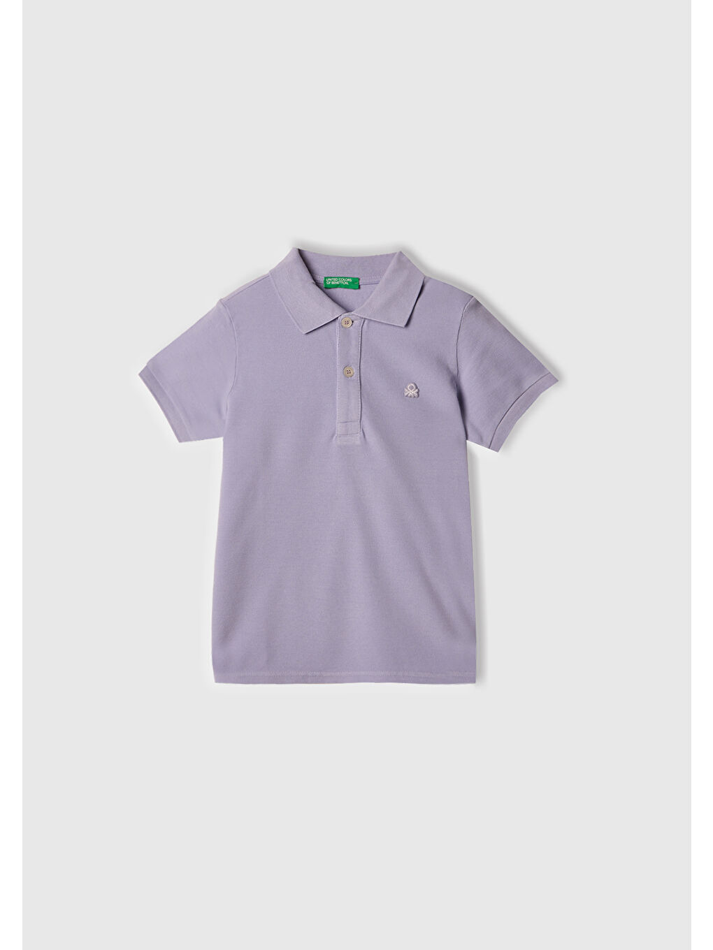 Erkek Çocuk Mor Logolu Pike Polo T-Shirt
