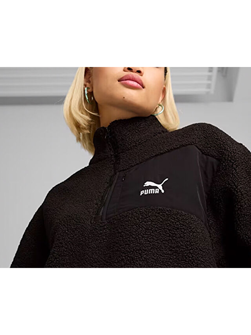 Classics Winterized Half-zip Kadın Günlük Polar Sweatshirts 62679601 Siyah-3