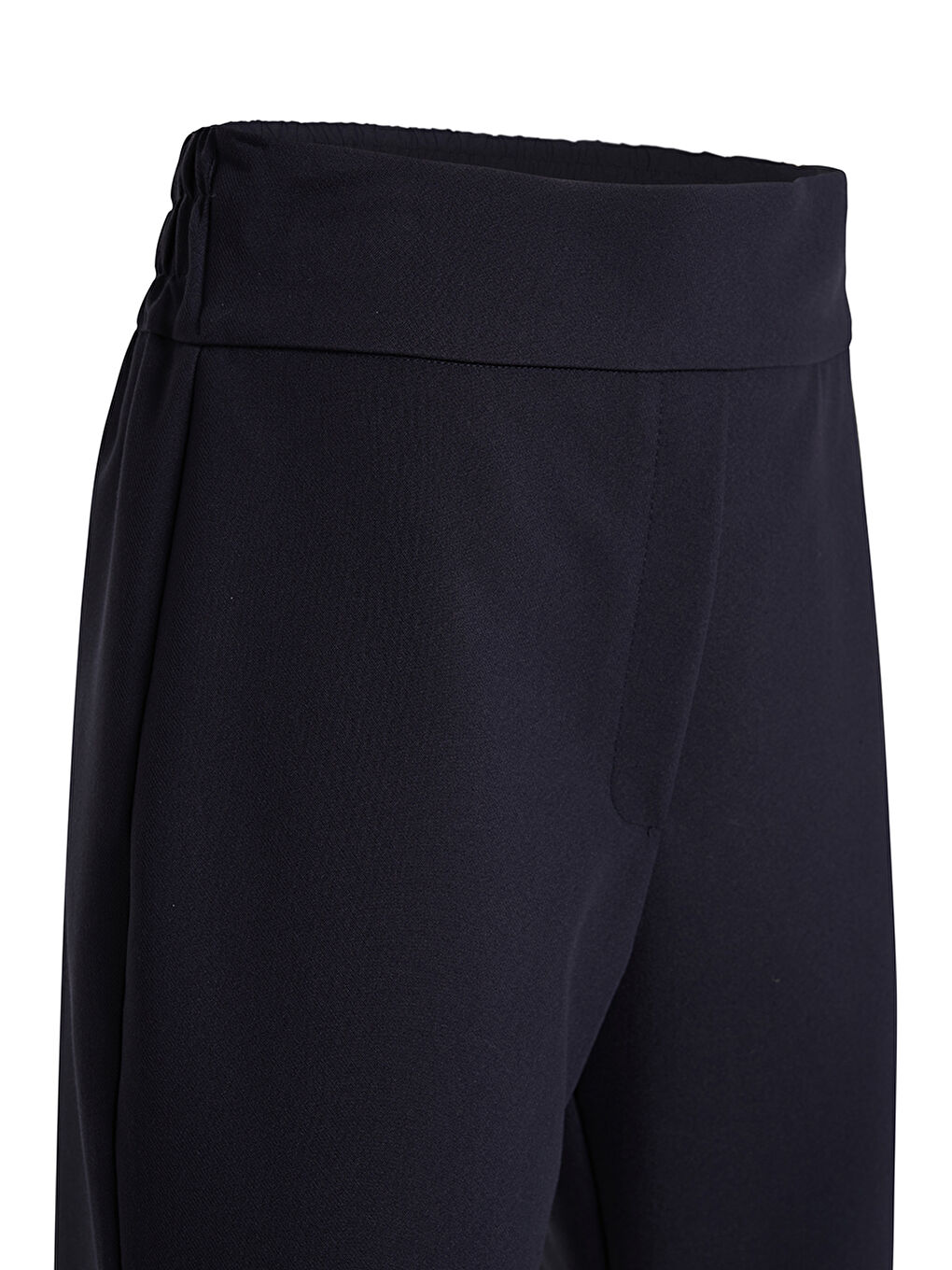 Lacivert Kalın Kemerli  Lastikli Pantolon-1