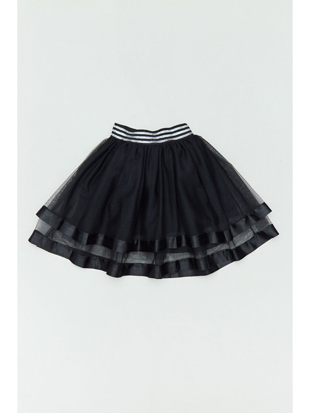Siyah Kız Çocuk 23 Nisan Katlı Tütü Etek
