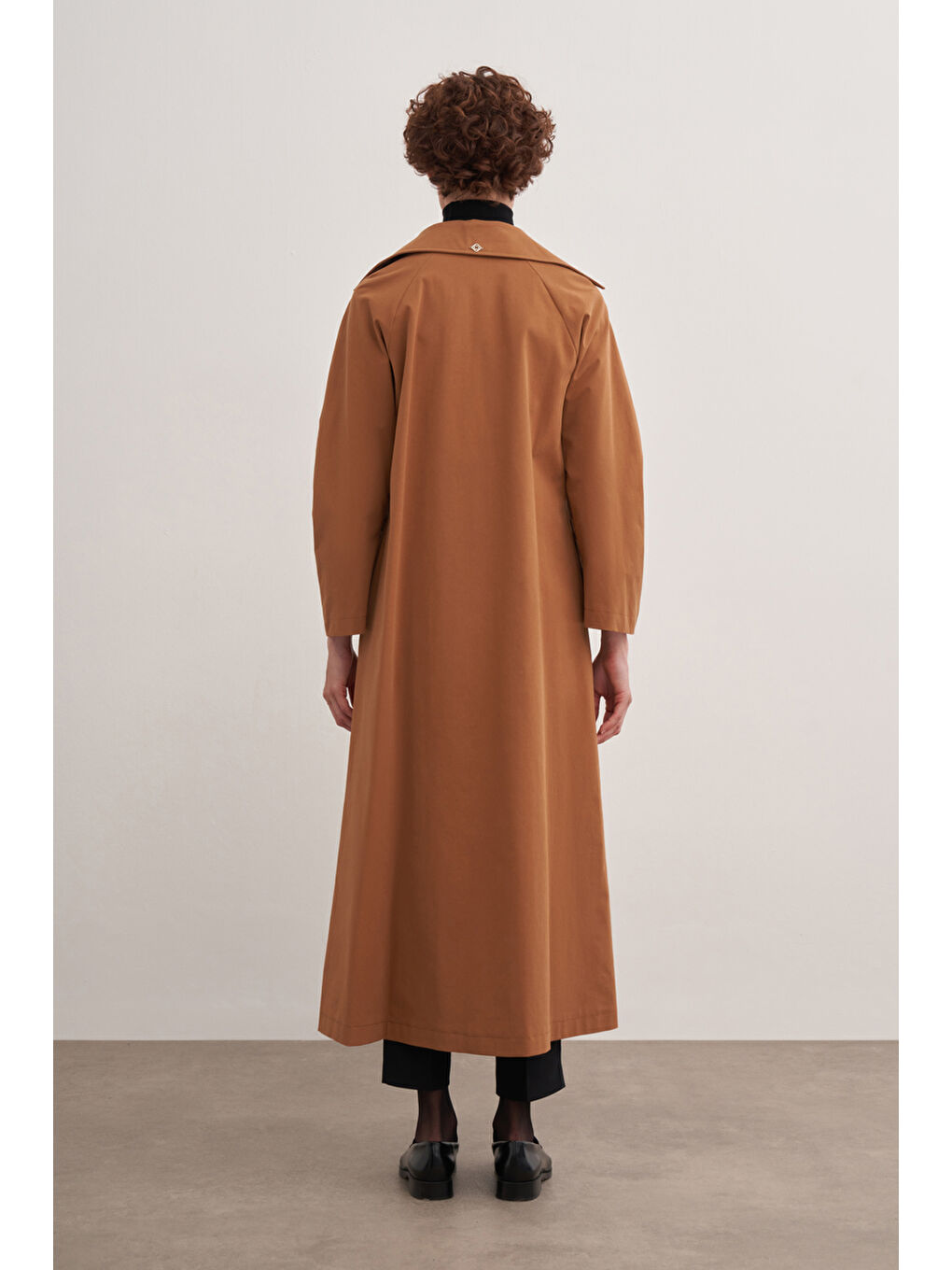 Kahverengi 7180111 Pile Detaylı Pardösü-4