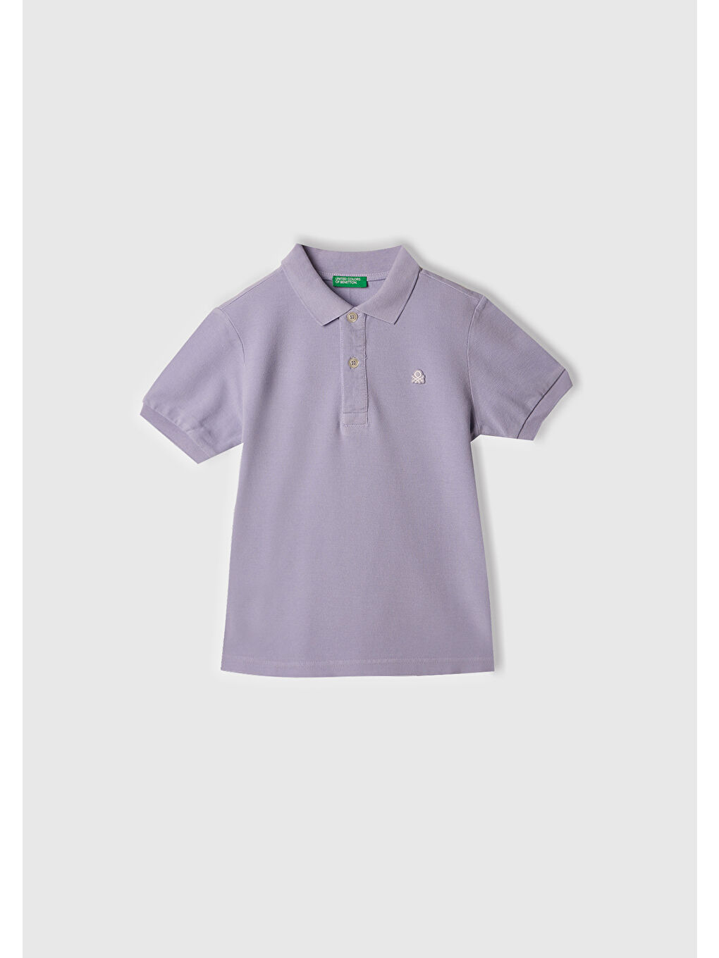 Erkek Çocuk Mor Logolu Pike Polo T-Shirt