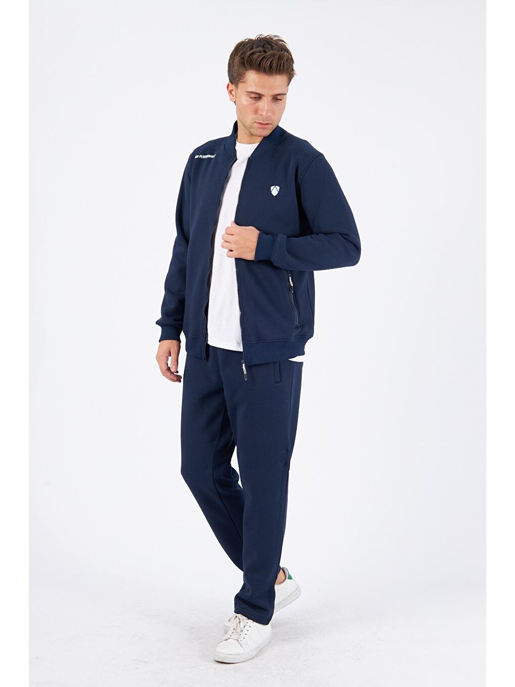 Şardonlu 3 Iplik Kışlık Eşofman Takımı İndigo 5721-İ-1