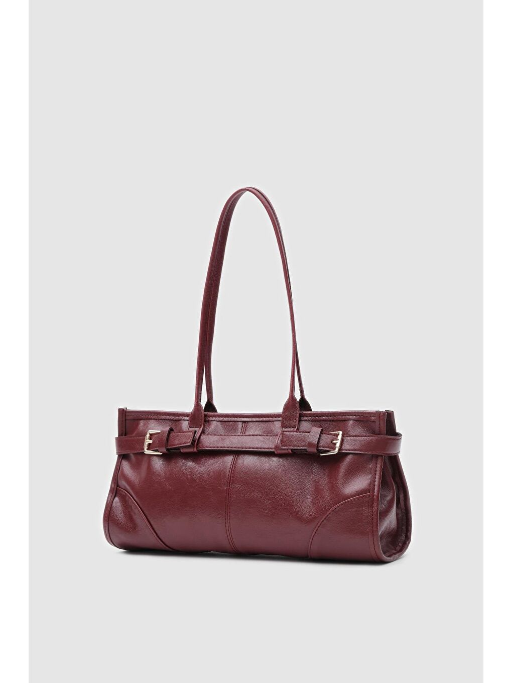 Enyola Vintage Baget Çanta Bordo-1