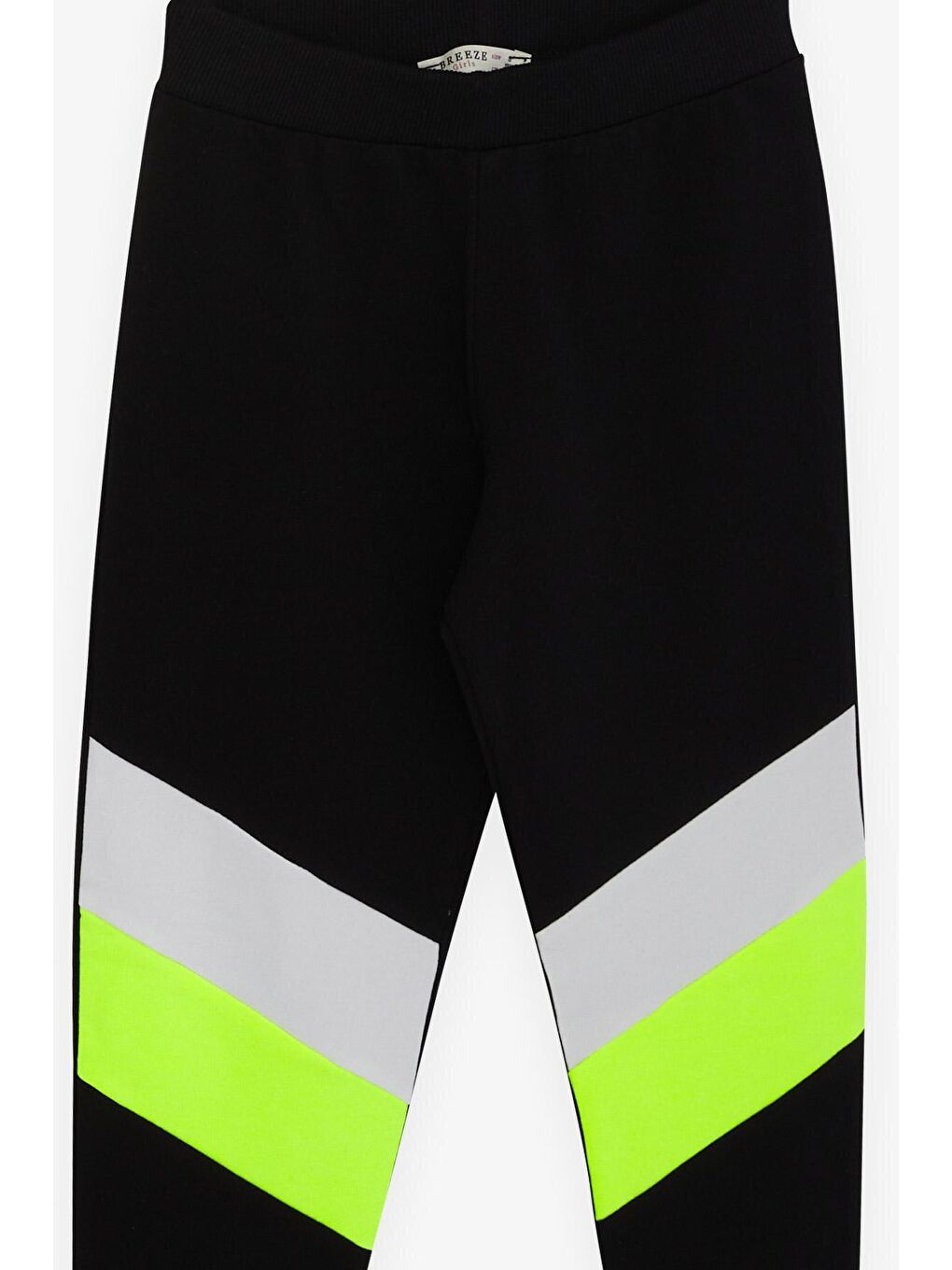 Kız Çocuk Taytlı Takım Yazı Blok Desenli Ekru (4 Yaş)-3