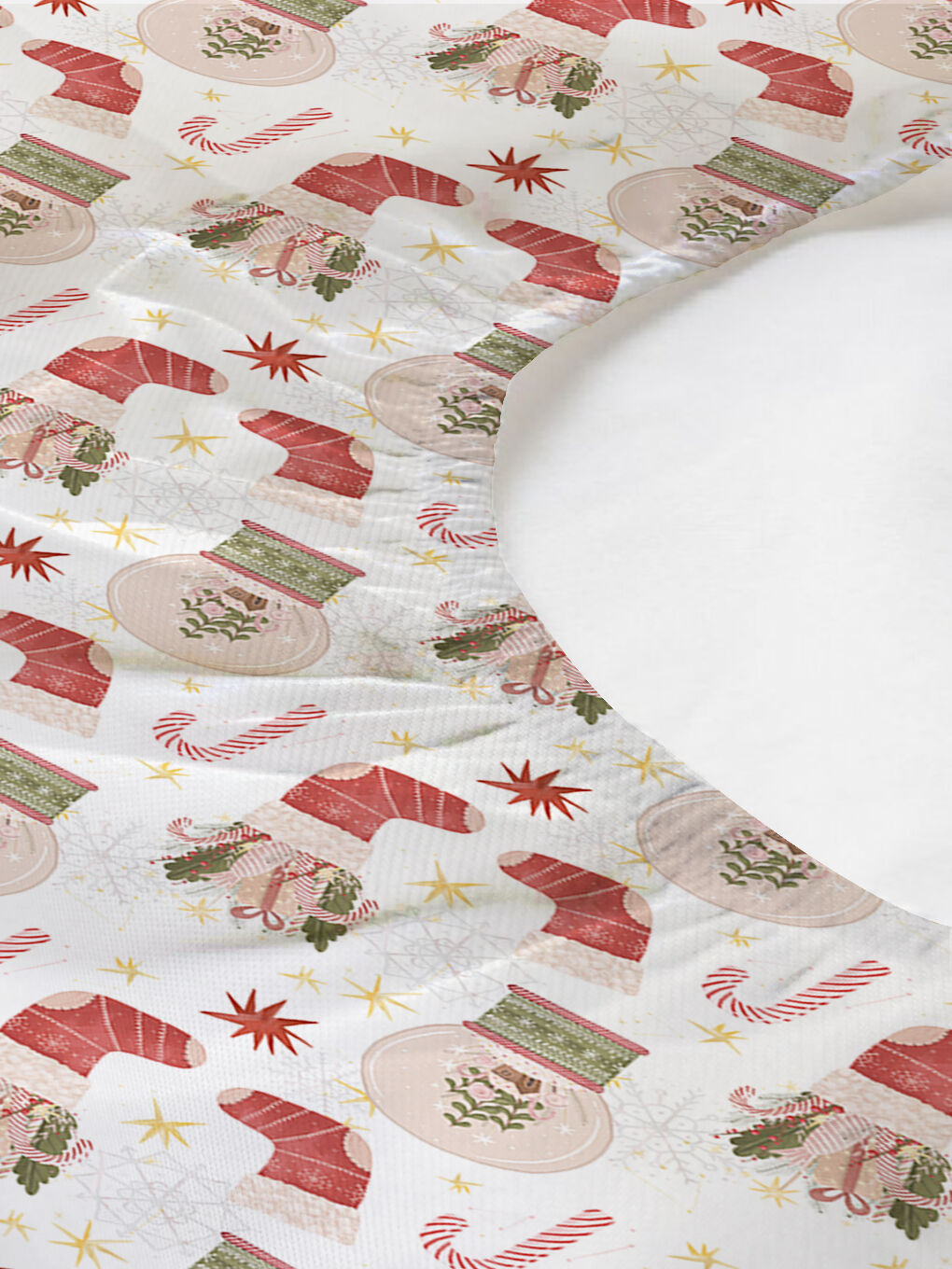 Karışık Yılbaşı Desenli Tek Kişilik Baskılı Lastikli Çarşaf Takımı– 100x200cm-1