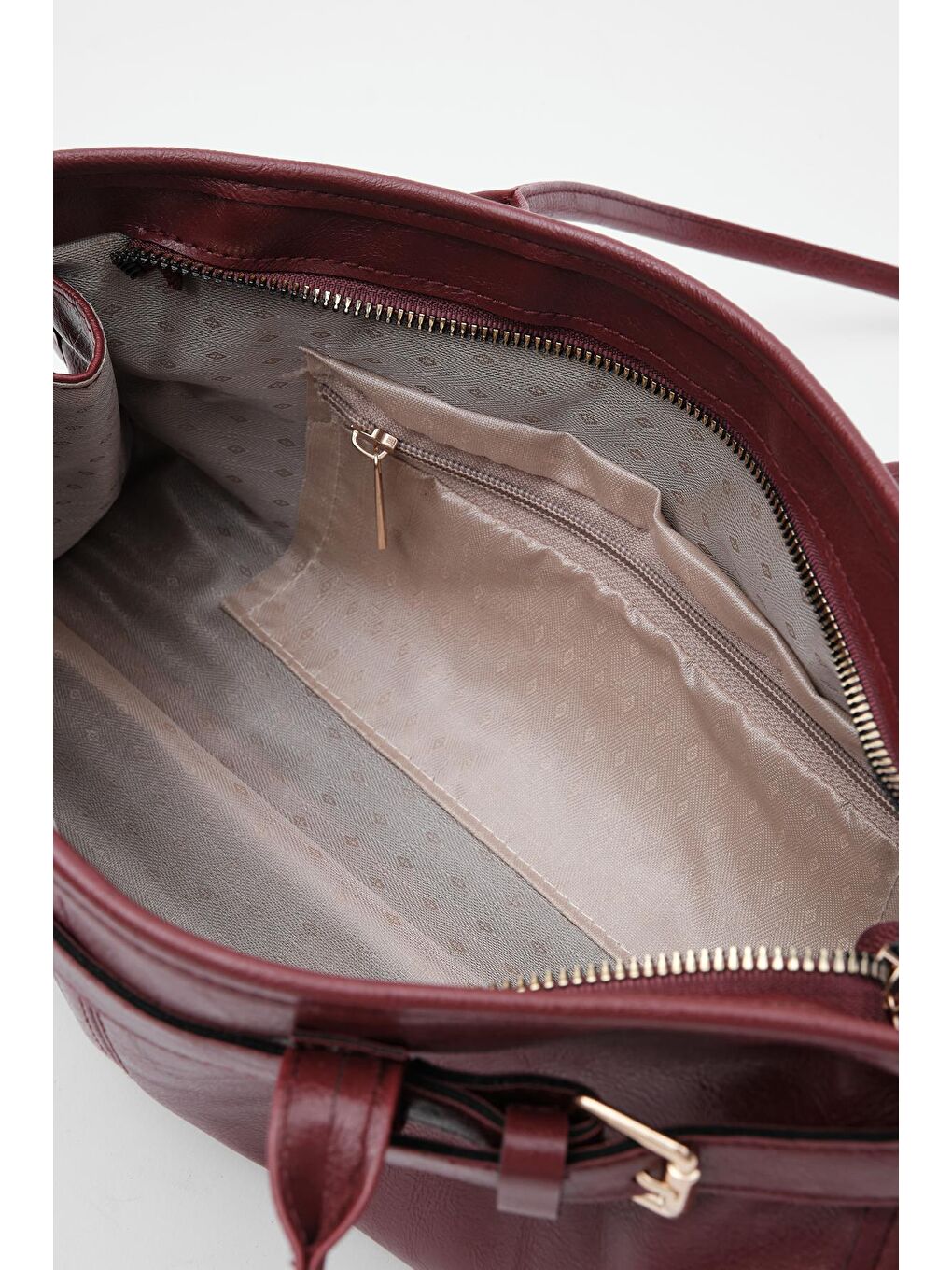 Enyola Vintage Baget Çanta Bordo-4