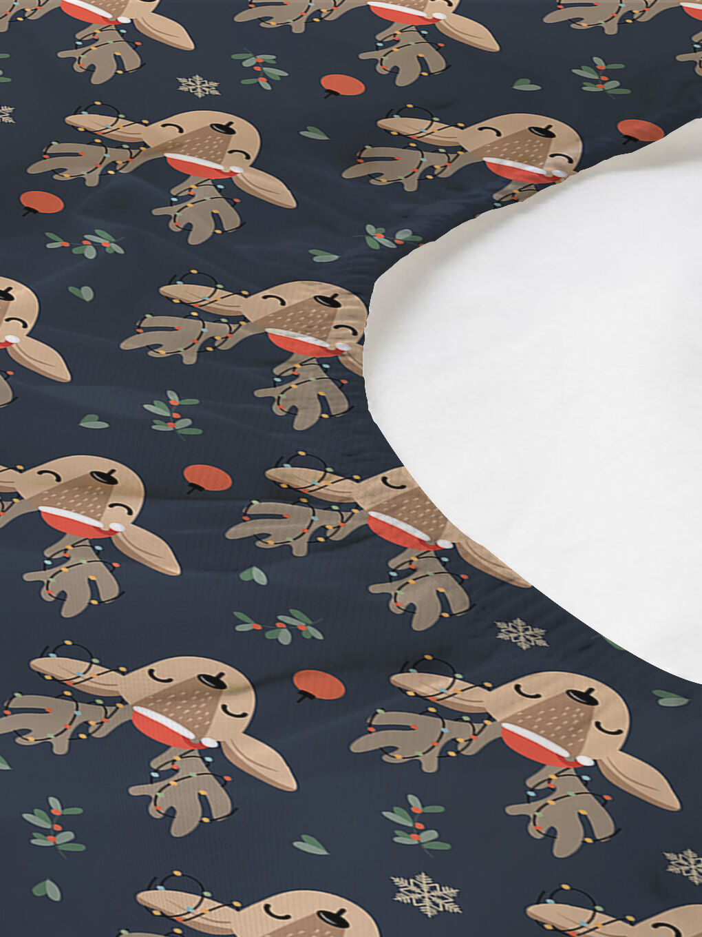 Karışık Yılbaşı Desenli Tek Kişilik Baskılı Lastikli Çarşaf Takımı– 100x200cm-1