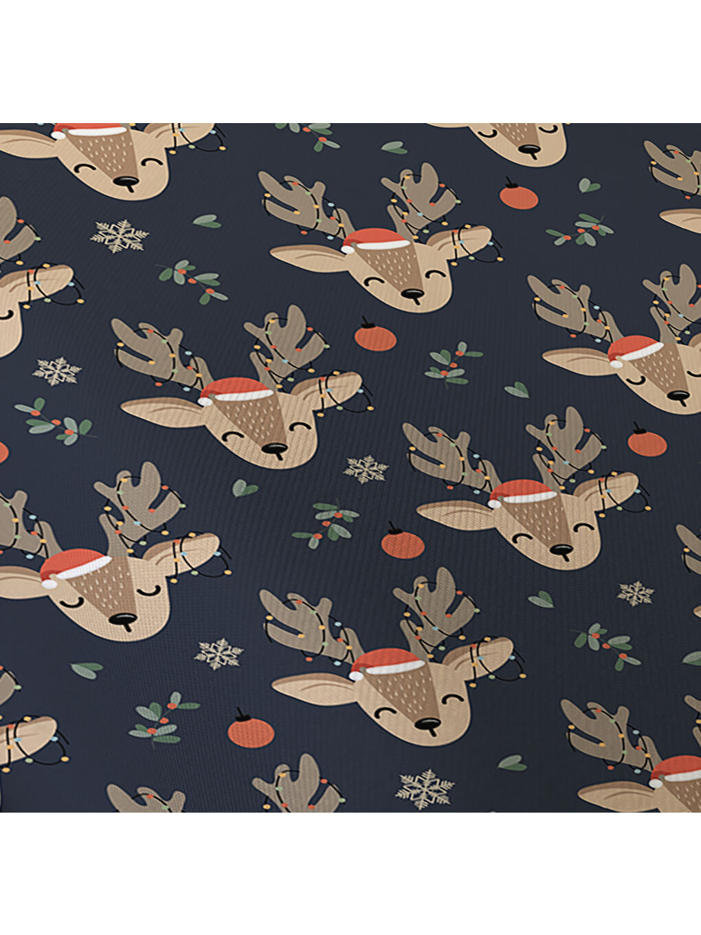 Karışık Yılbaşı Desenli Tek Kişilik Baskılı Lastikli Çarşaf Takımı– 100x200cm-2