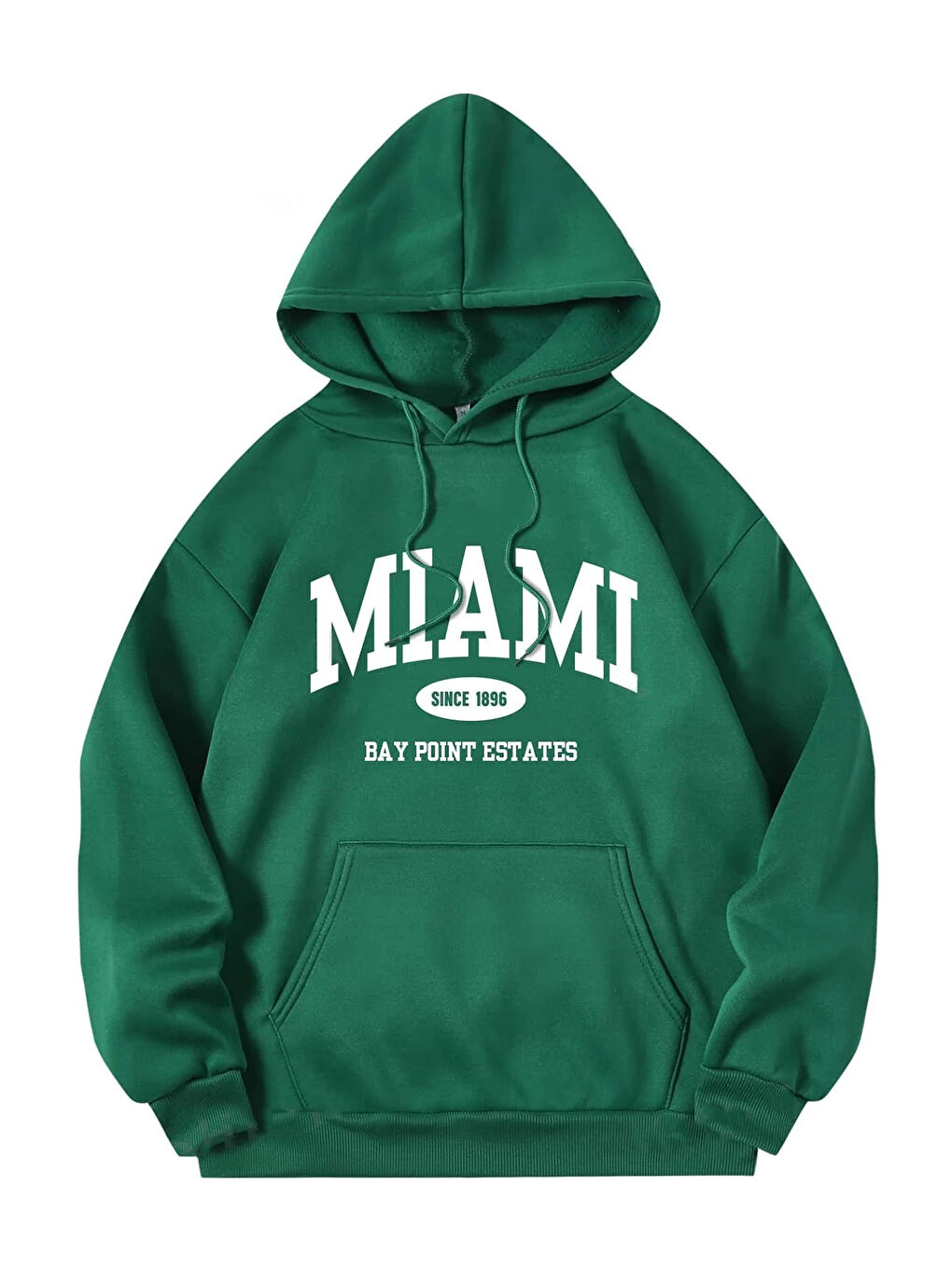 uyguntarz Yeşil Miami Baskılı Oversize Sweatshirt