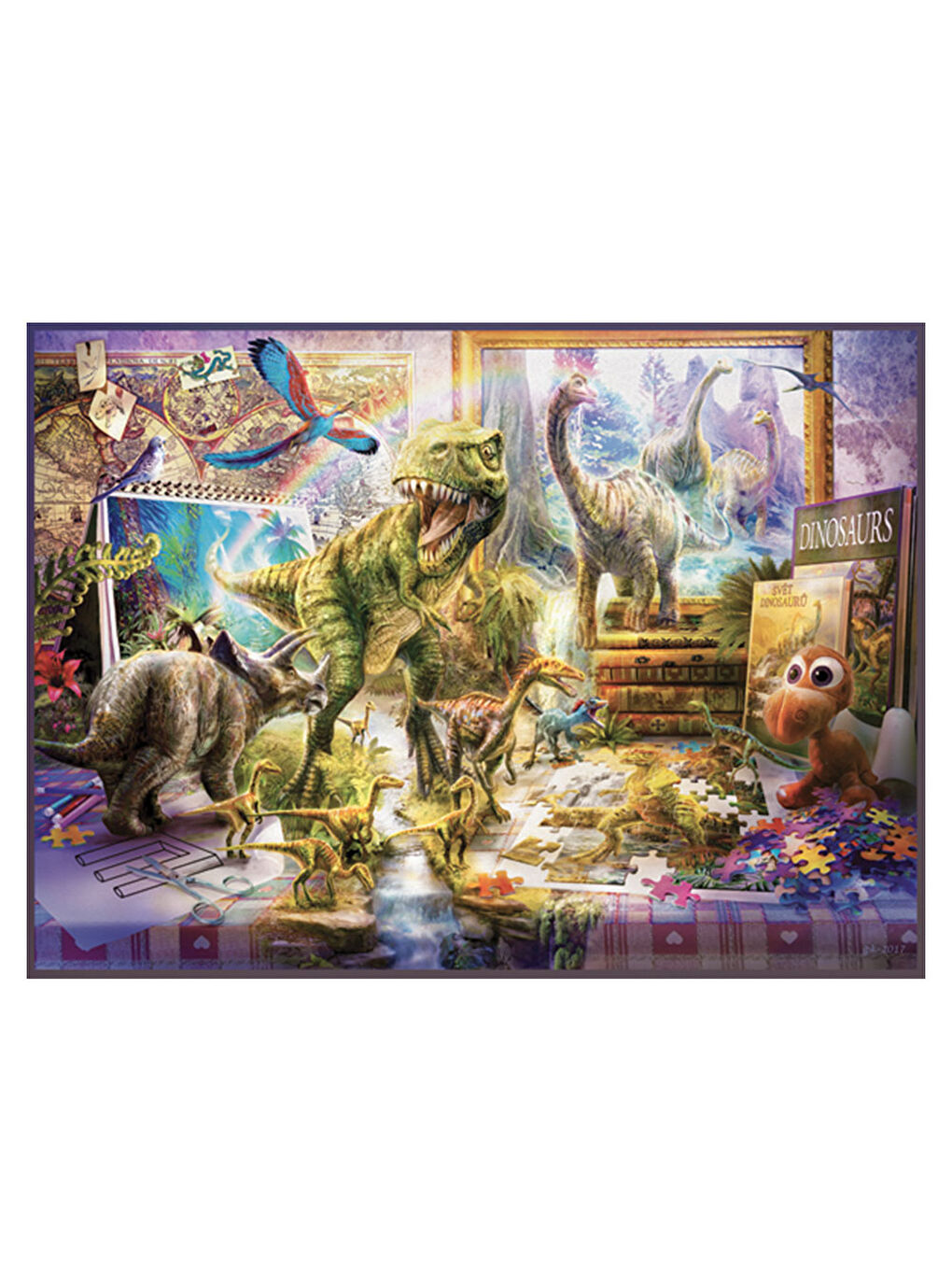 Anatolian Renksiz Puzzle 1000 Parça Dinozorlar Sahnede 1067