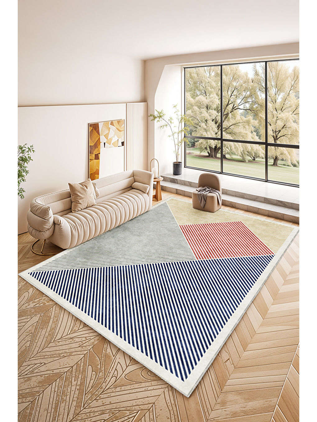 Sarı Dekoratif Soft Modern Kaymaz Yıkanabilir Salon Halısı Mutfak Halısı Koridor Halısı Yolluk-1