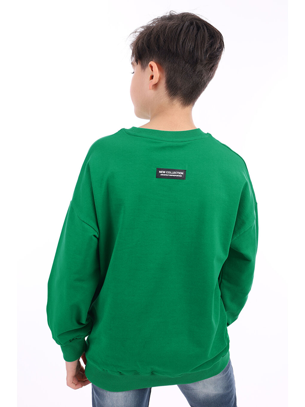 Yeşil Erkek Çocuk Baskılı Sweatshirt-2