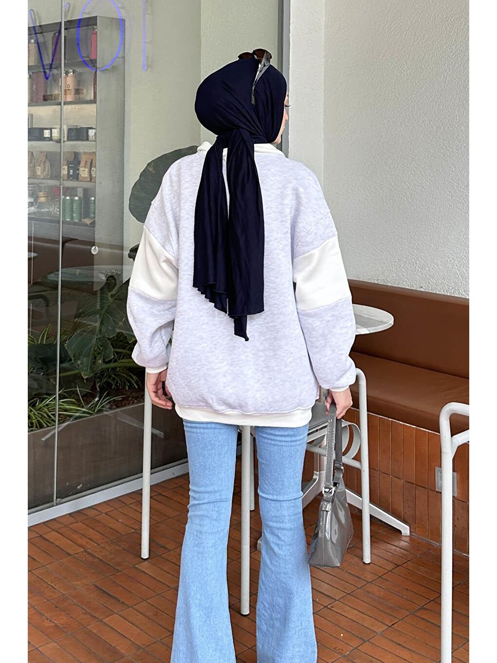 Colorado Baskılı Üç İplik Sweatshirt Gri-3