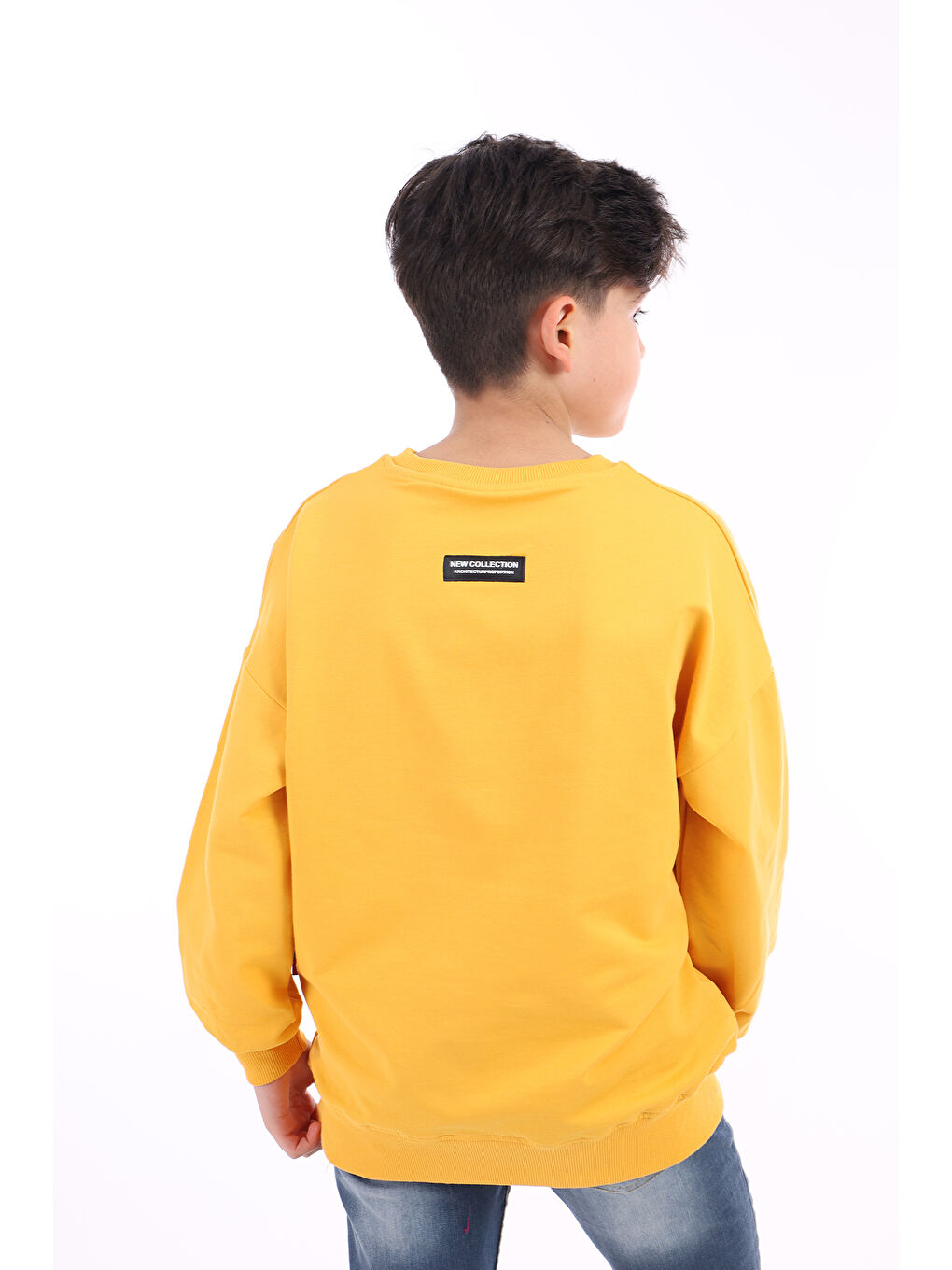 Sarı Erkek Çocuk Baskılı Sweatshirt-2