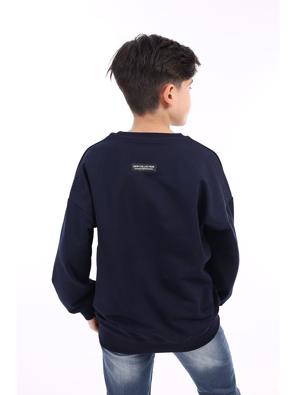 Lacivert Erkek Çocuk Baskılı Sweatshirt-2