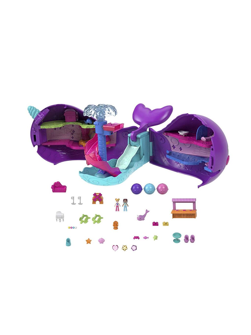 Polly Pocket Beyaz-Renklibaskı Sparkle Cove - Narval HKV71 - 4