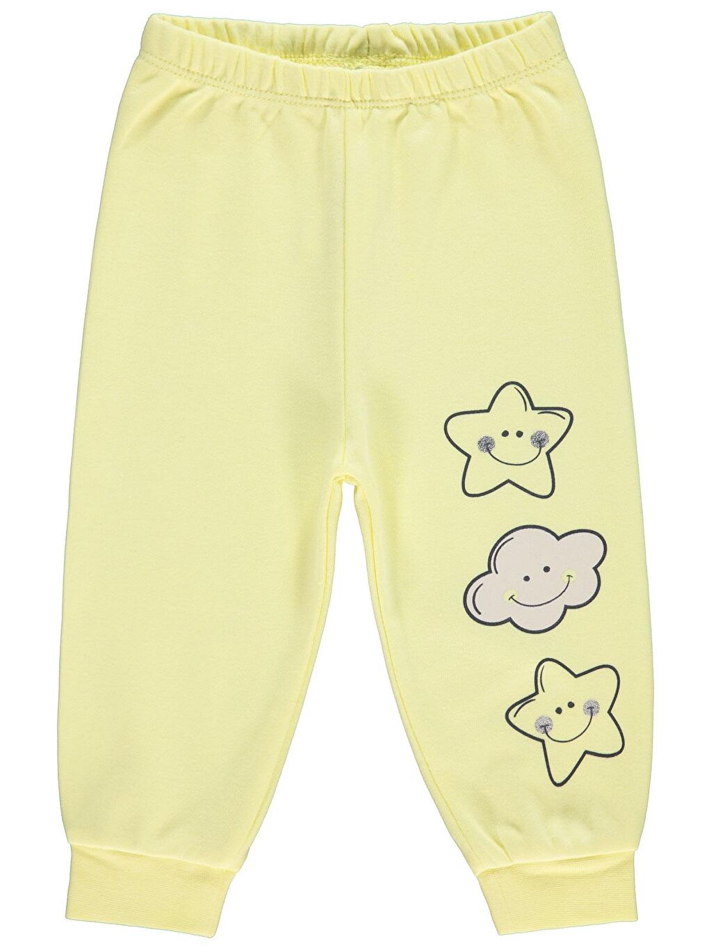 Baby Gökyüzü Baskılı Patiksiz Tek Alt 6-18 Ay Sarı