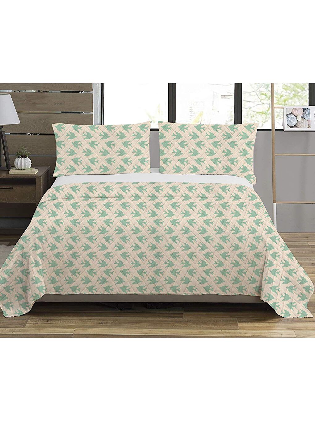 Karışık Desenli Çift Kişilik Baskılı Pike (200x220 Cm)