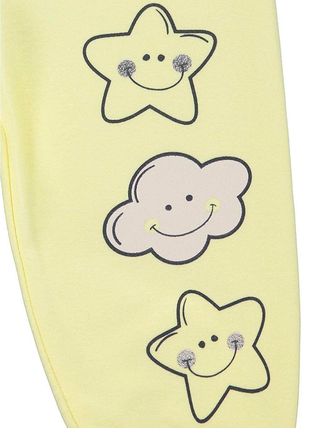 Baby Gökyüzü Baskılı Patiksiz Tek Alt 6-18 Ay Sarı-1