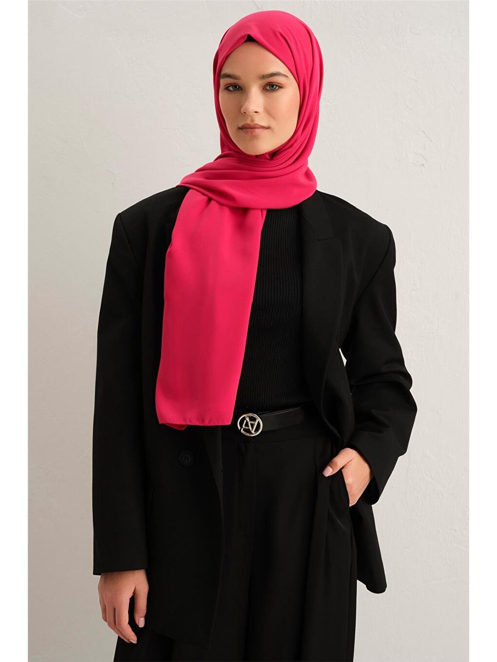 Pembe Trend Medine İpeği Şal 1 37 45