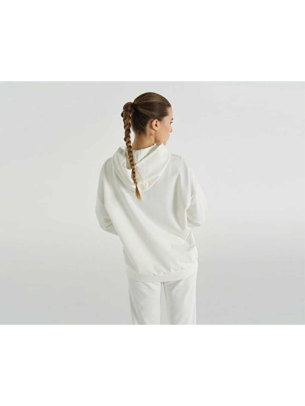 Albina Oversize Hoodie Kadın Günlük Sweatshirts 922135-9003 Bej-5