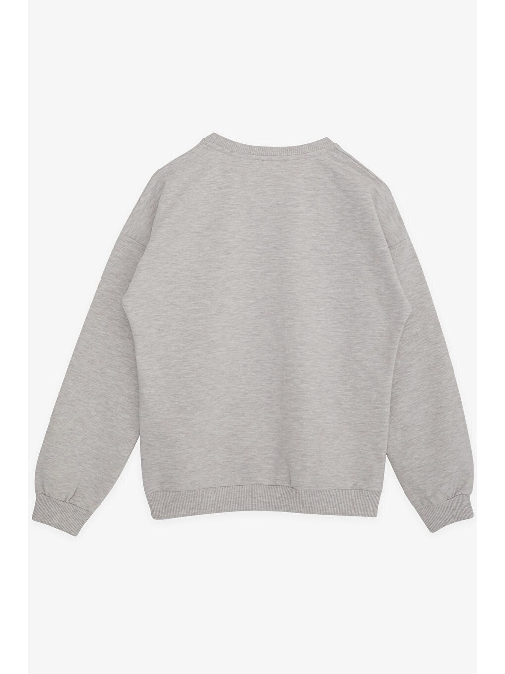 Kız Çocuk Sweatshirt Şaşkın Kız Baskılı Bej Melanj (9-14 Yaş)-1