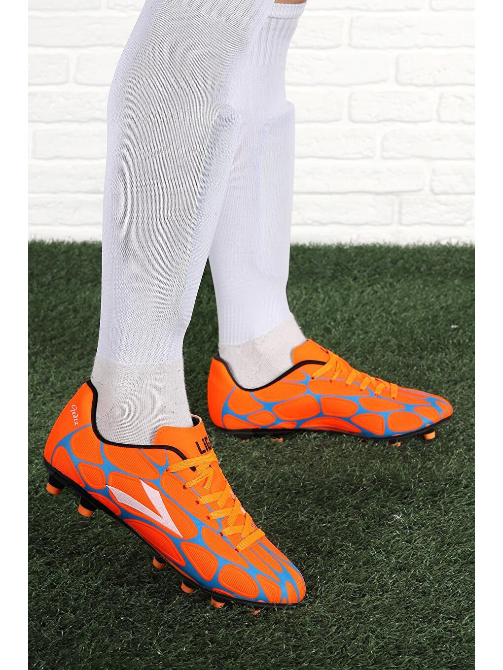 Turuncu Gediz PRM Krampon Çim Saha Erkek Spor Futbol Ayakkabısı