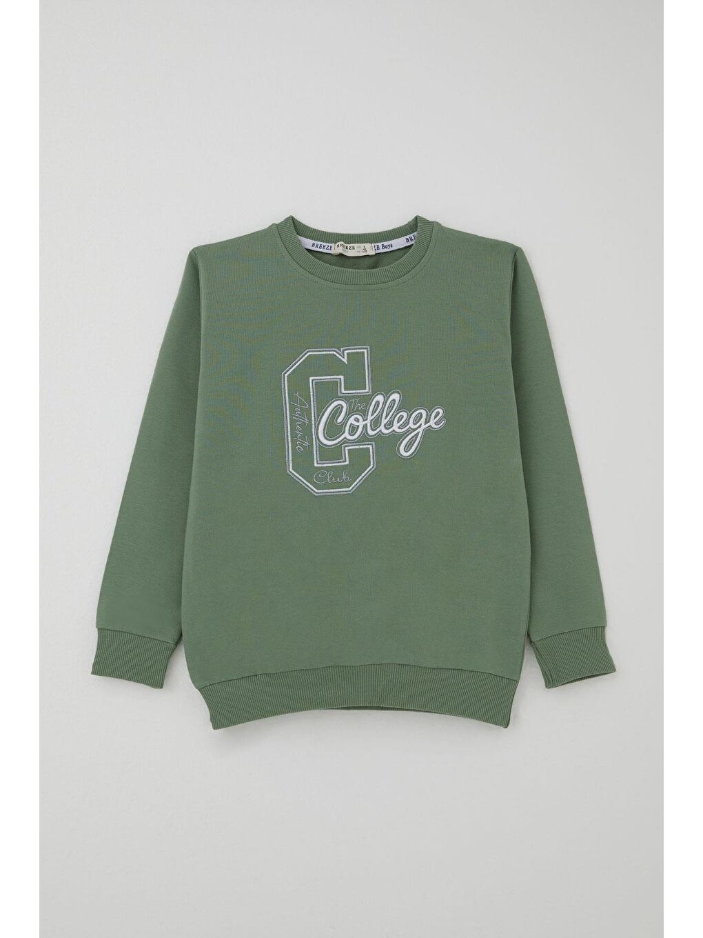 Erkek Çocuk Eşofman Takımı Kolej Rüzgarı Yazı Nakışlı Mint Yeşili (5-10 Yaş)-2