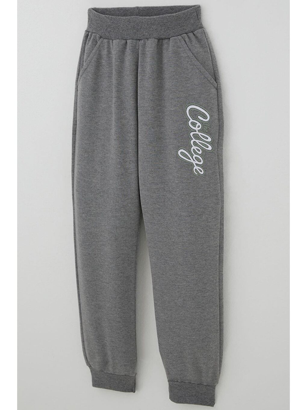 Erkek Çocuk Eşofman Takımı Kolej Rüzgarı Yazı Nakışlı Mint Yeşili (5-10 Yaş)-7