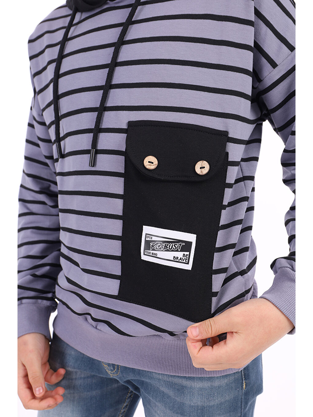 Gri Erkek Çocuk Sweatshirt-2