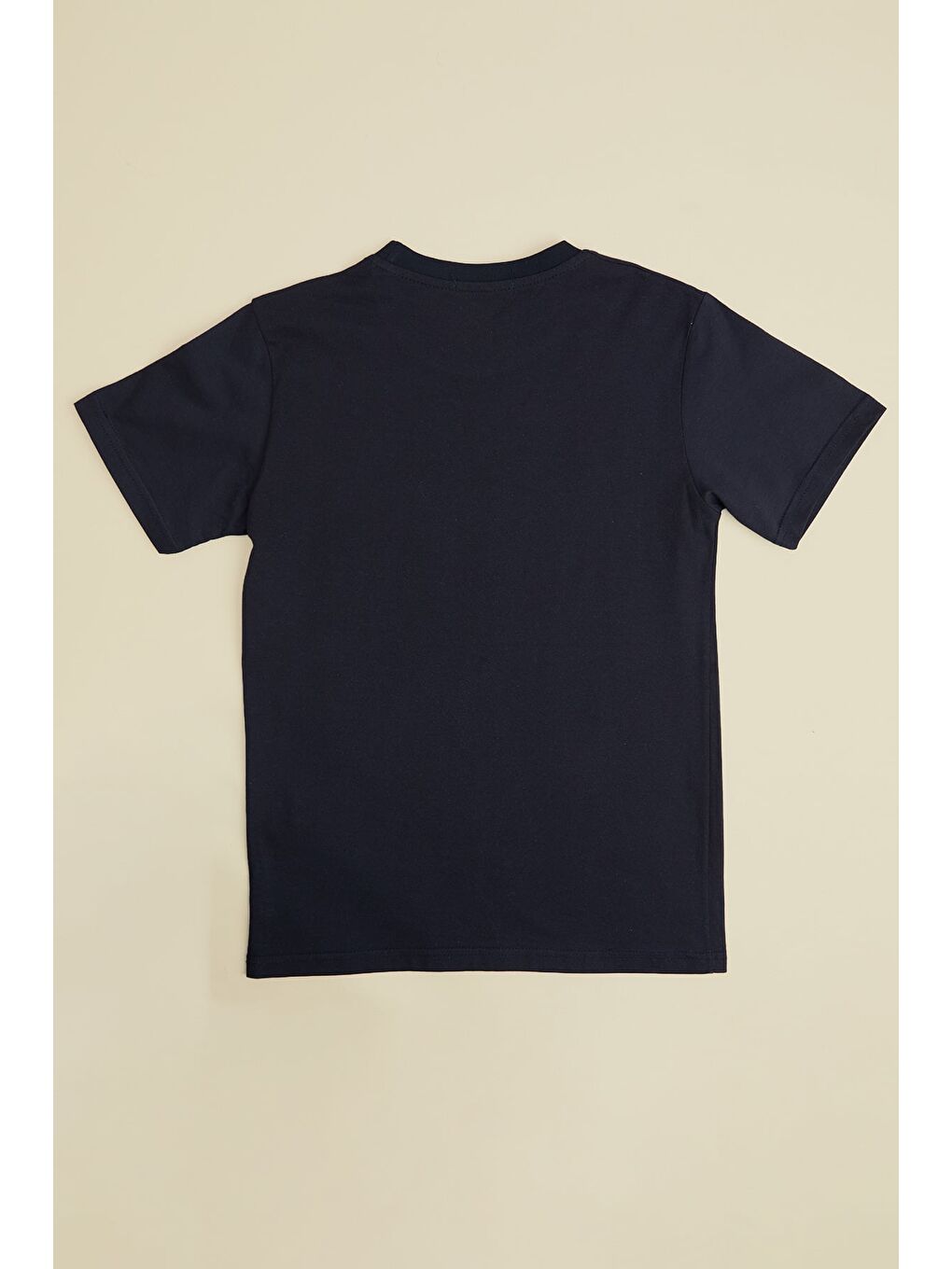 Siyah Kartal Baskılı Bisiklet Yaka Erkek Çocuk Tişört-1