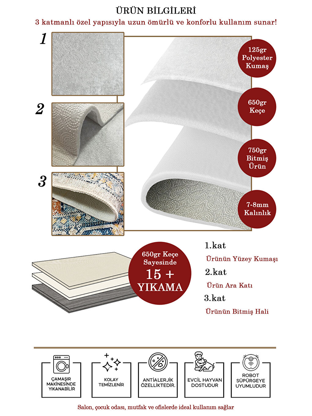 Sarı Dekoratif Soft Modern Kaymaz Yıkanabilir Salon Halısı Mutfak Halısı Koridor Halısı Yolluk-5