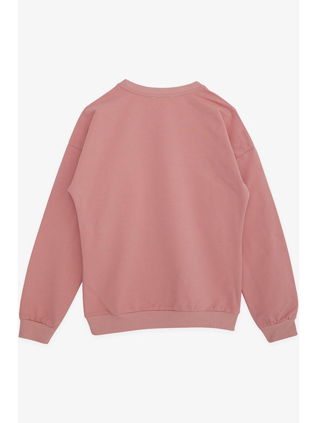 Pembe Kız Çocuk Sweatshirt Şaşkın Kız Baskılı Gülkurusu (9-14 Yaş)-1