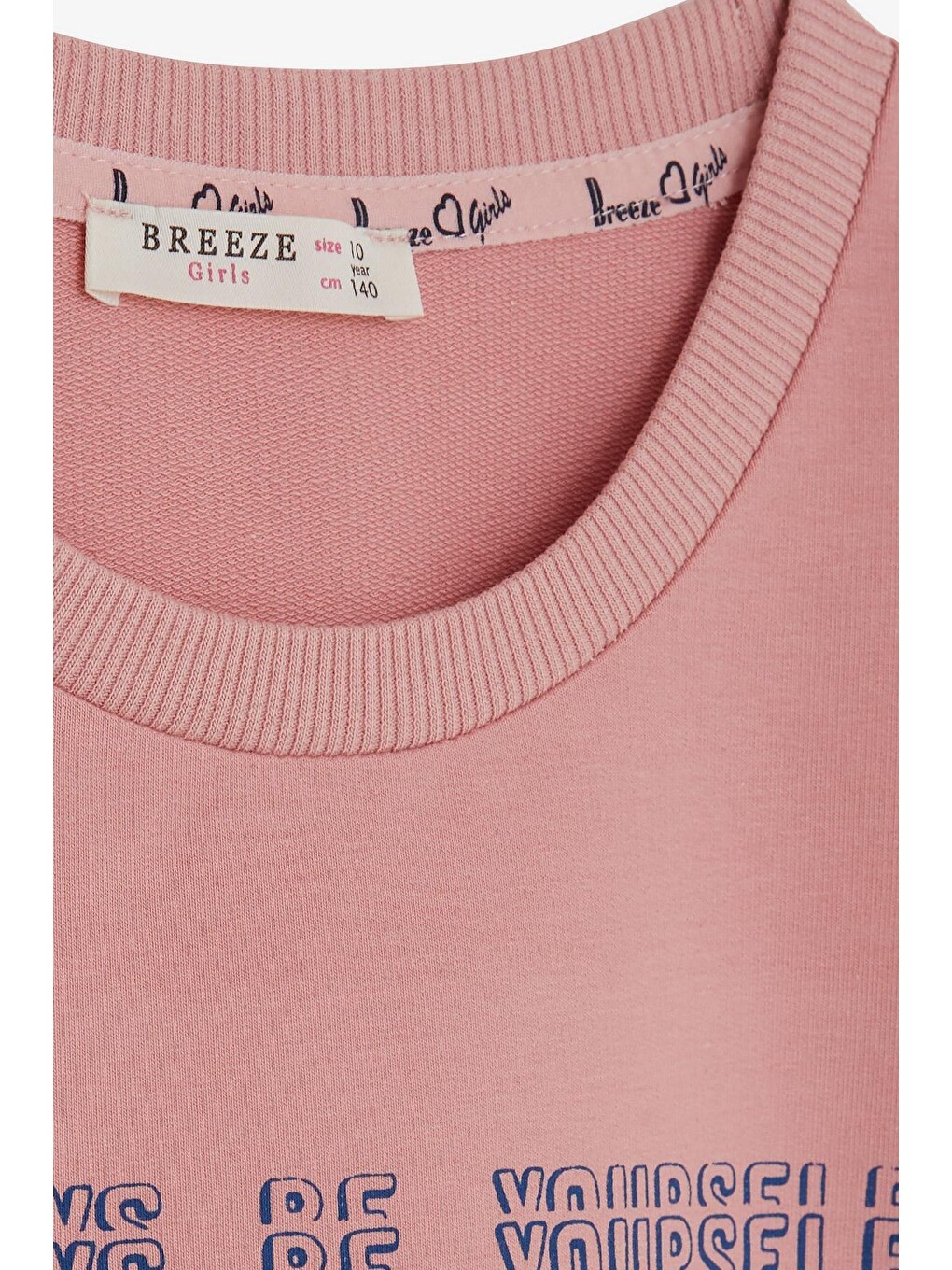 Pembe Kız Çocuk Sweatshirt Şaşkın Kız Baskılı Gülkurusu (9-14 Yaş)-2