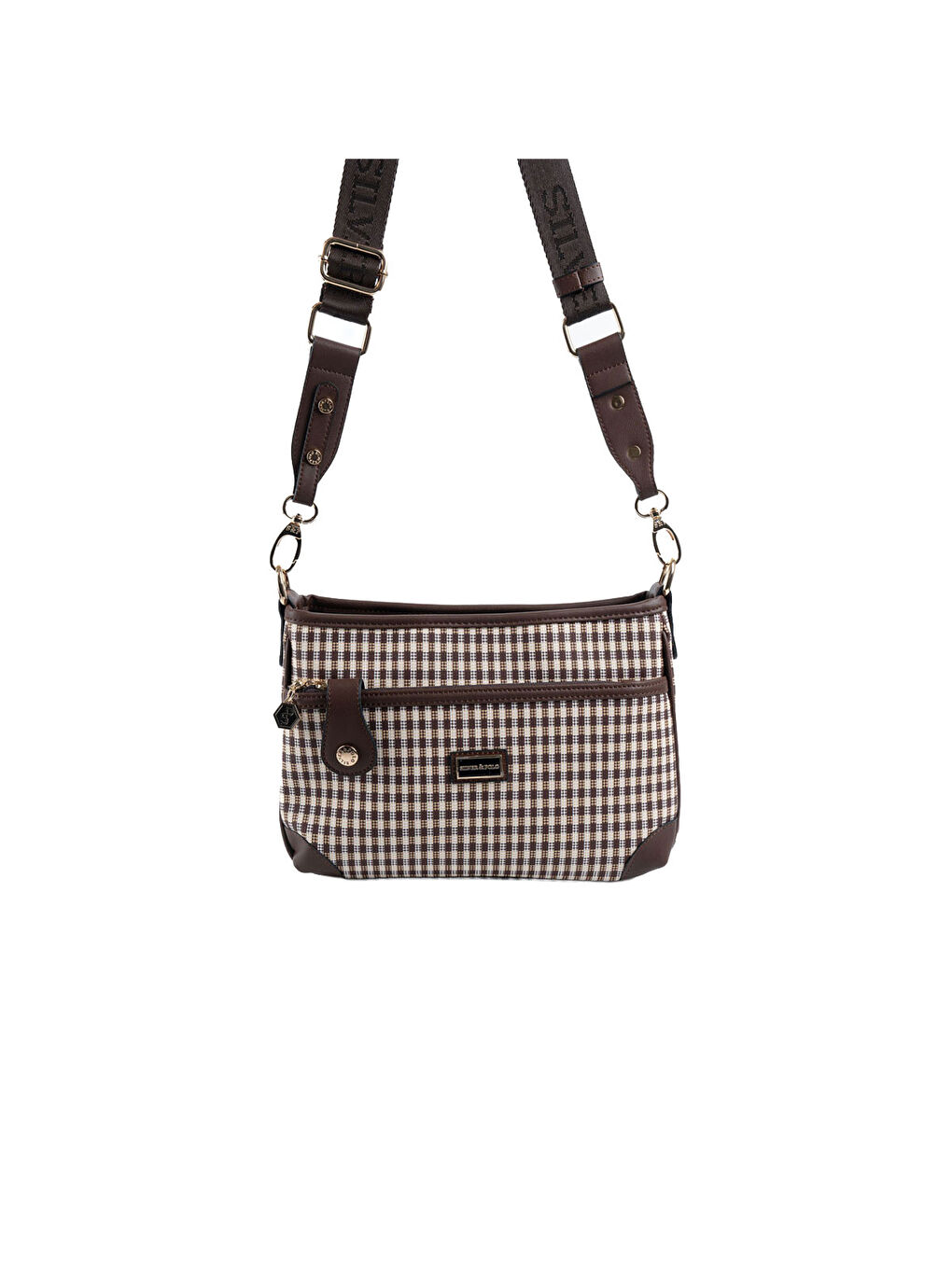 Kahverengi Kadın Çapraz Çanta 1160-45856 SILVER POLO ÇAPRAZ BAYAN ÇANTASI M191 KAHVE SARI-MAT KAHVE