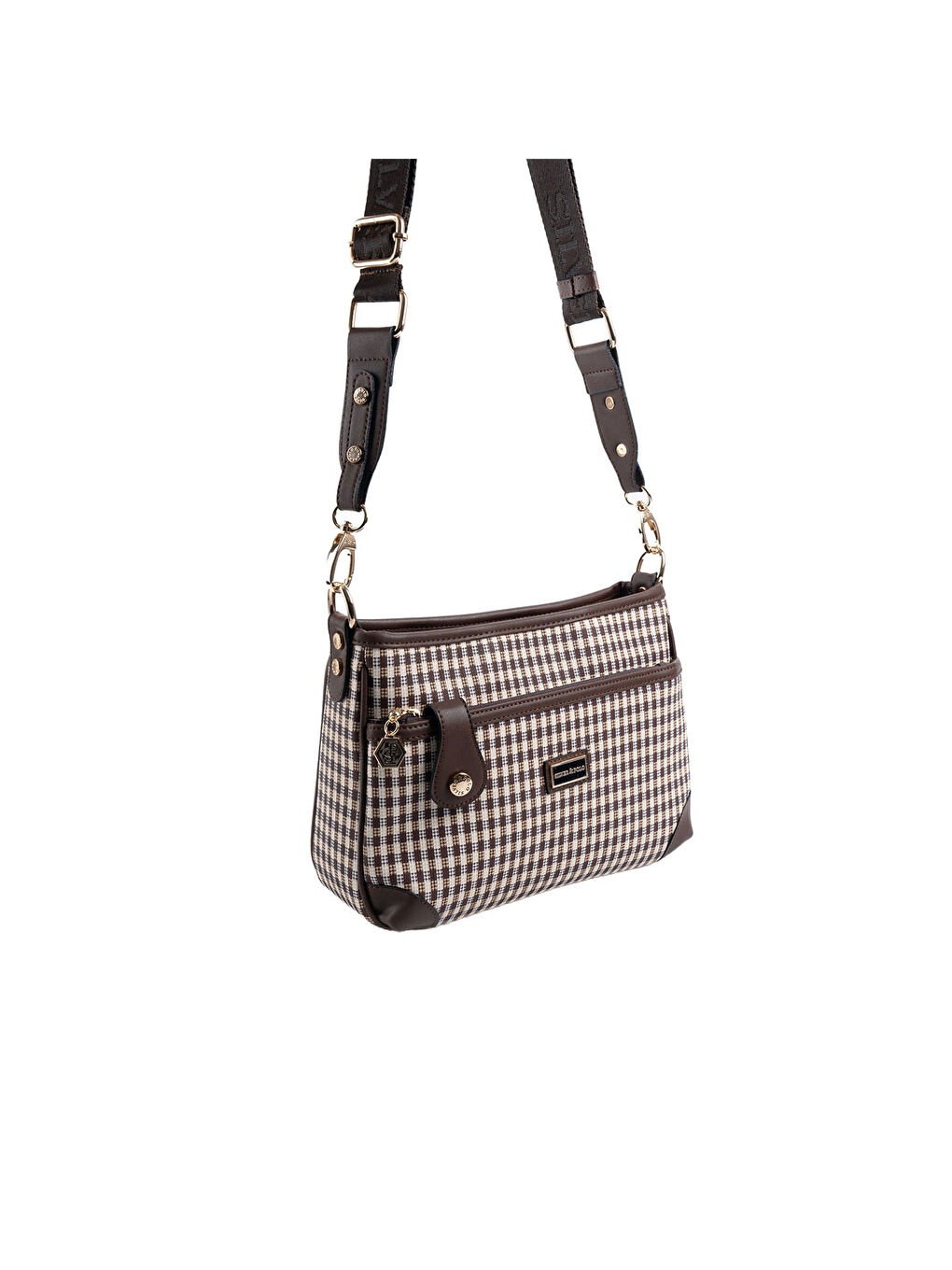 Kahverengi Kadın Çapraz Çanta 1160-45856 SILVER POLO ÇAPRAZ BAYAN ÇANTASI M191 KAHVE SARI-MAT KAHVE-1