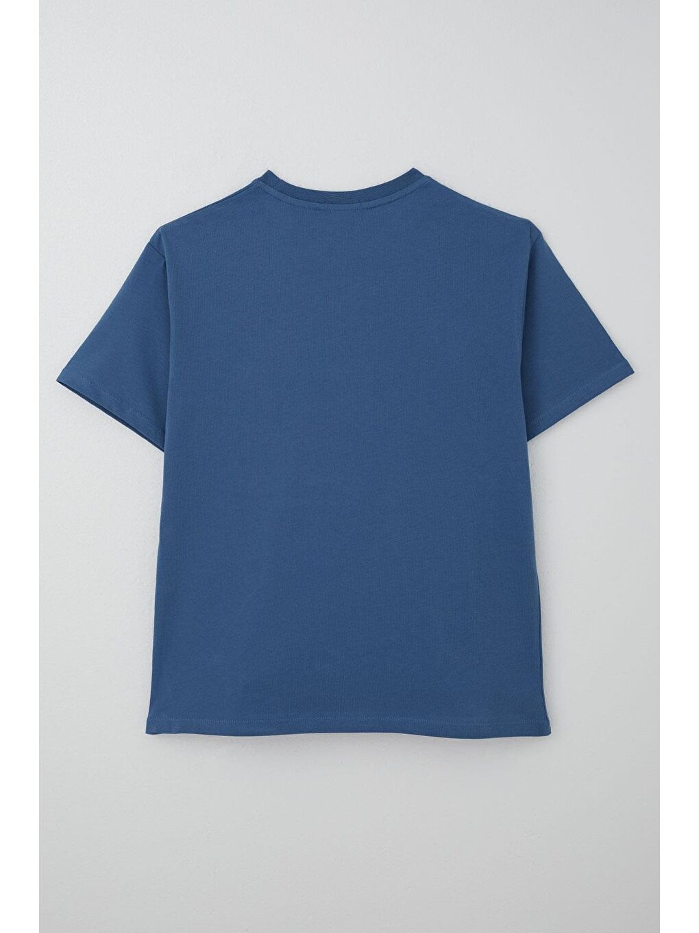 Erkek Çocuk Tişört Yazı Baskılı Arma Detaylı İndigo (9-14 Yaş)-1