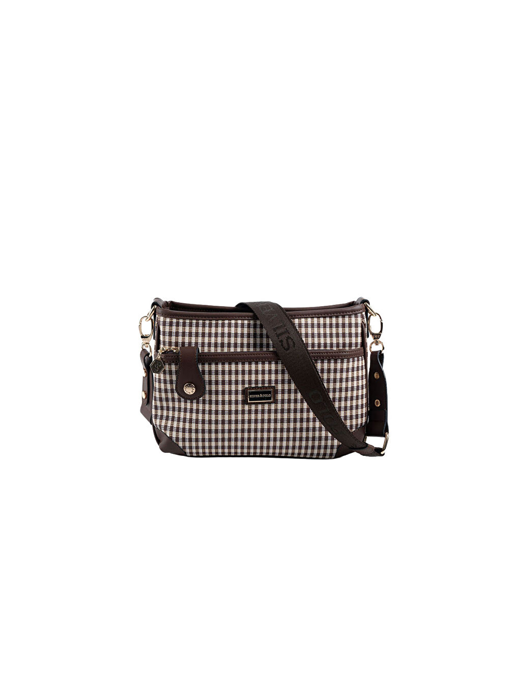 Kahverengi Kadın Çapraz Çanta 1160-45856 SILVER POLO ÇAPRAZ BAYAN ÇANTASI M191 KAHVE SARI-MAT KAHVE-4