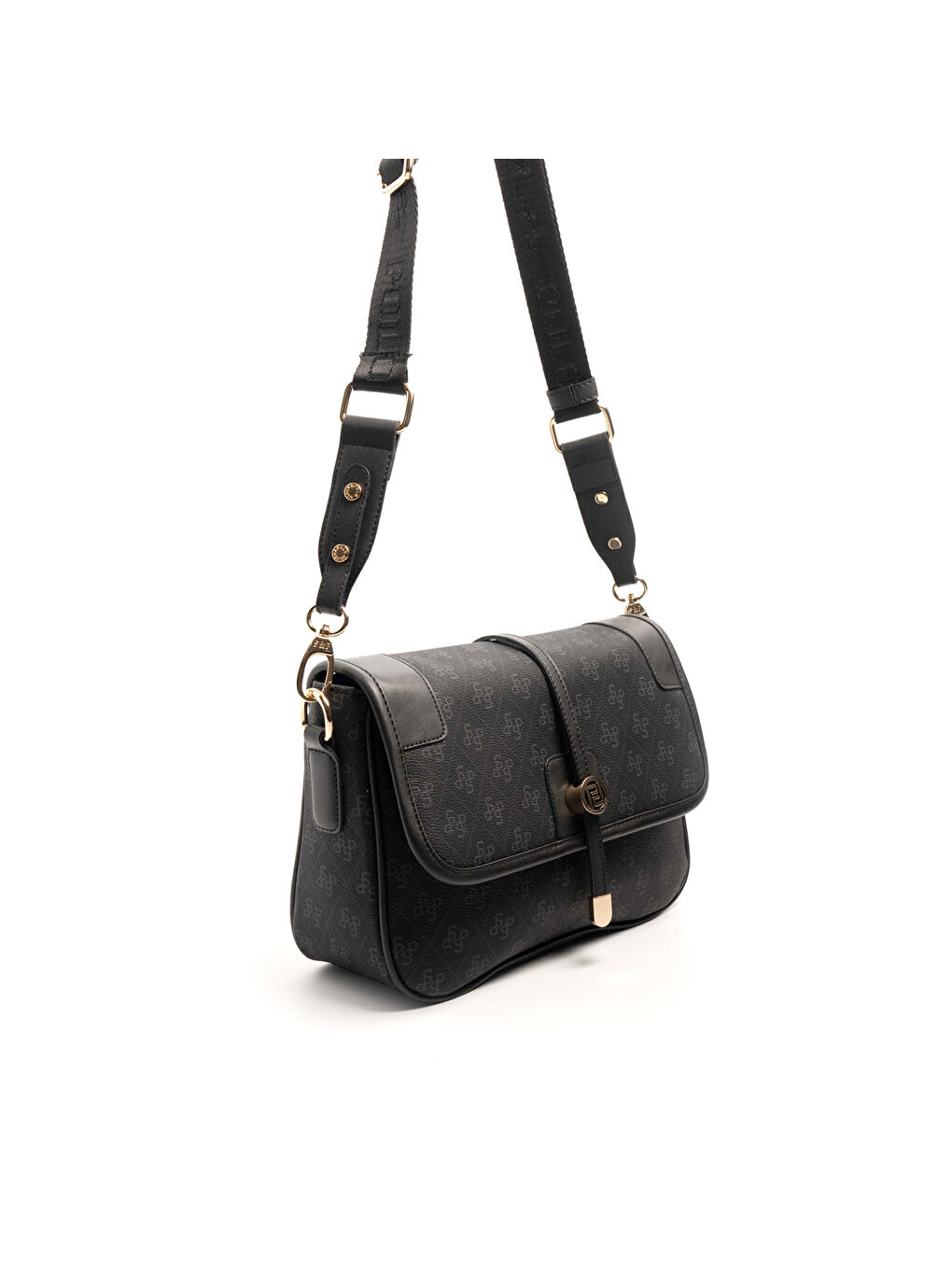 Siyah Kadın Çapraz Çanta 1182-46526 SILVER POLO ÇAPRAZ BAYAN ÇANTASI M178 SİYAH-MAT SİYAH-1