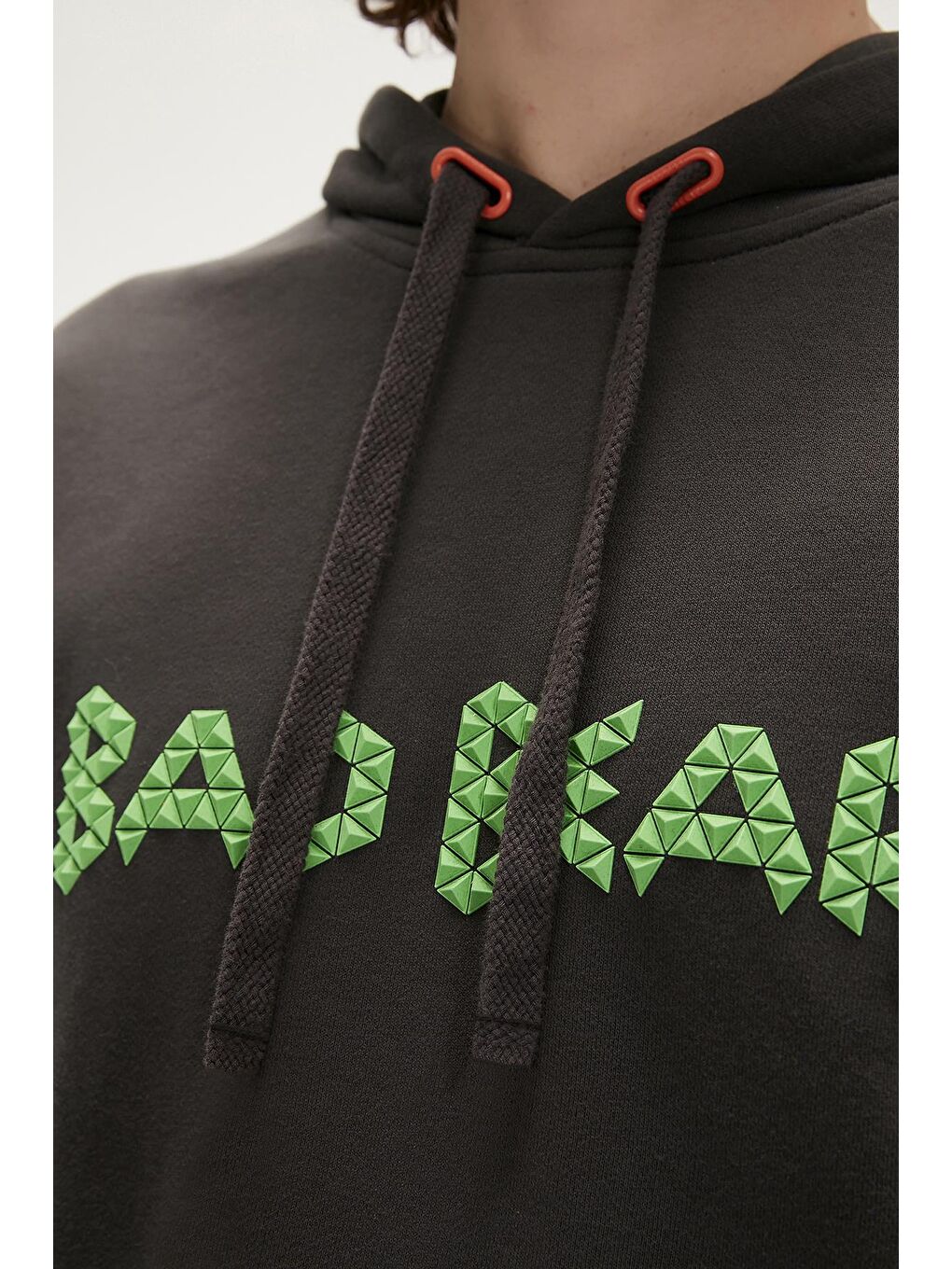 Bad Bear Antrasit 3D Bad Hoodie Antrasit Kapüşonlu Erkek Sweatshirt - 1