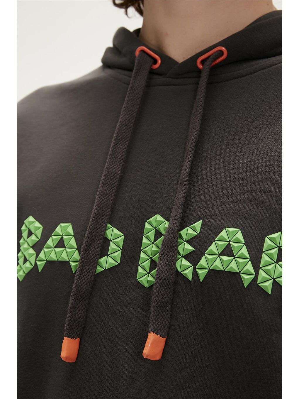 Bad Bear Antrasit 3D Bad Hoodie Antrasit Kapüşonlu Erkek Sweatshirt - 3